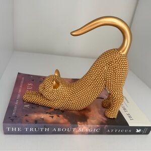 Z Gallerie Gold Resin Cat Figurine